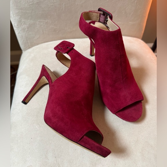 Via Spiga Shoes - Via Spiga Suede Peep Toe slingback heels